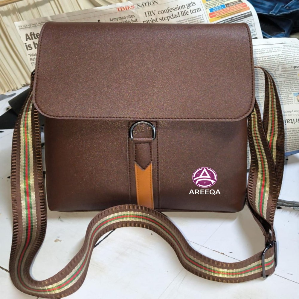 Brown PU Leather Sling Bags - Dev Tandoor Industries